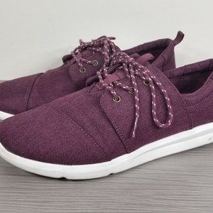 Toms Del Ray Sneaker, Black Cherry Textile, Womens Size 9.5 / 41
